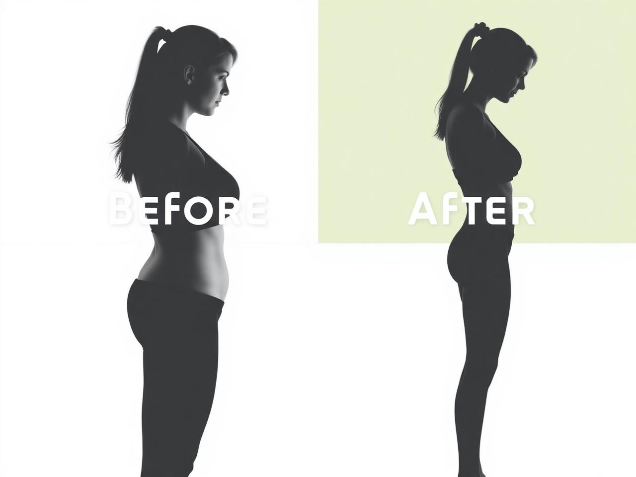Antes e depois — transformação corporal